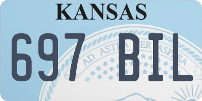 KS license plate 697BIL