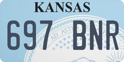 KS license plate 697BNR