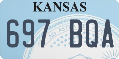 KS license plate 697BQA