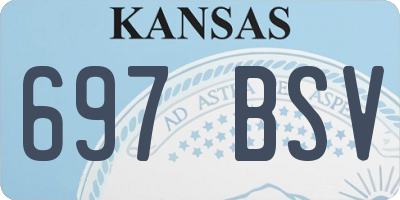 KS license plate 697BSV