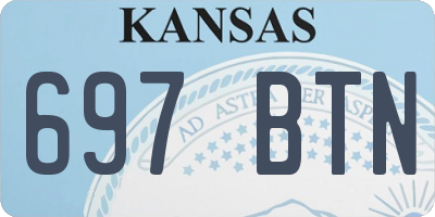 KS license plate 697BTN