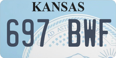 KS license plate 697BWF