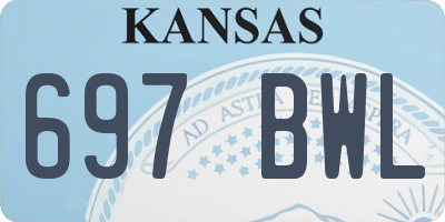 KS license plate 697BWL
