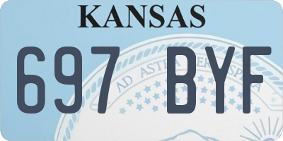 KS license plate 697BYF
