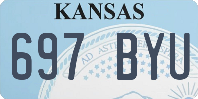 KS license plate 697BYU
