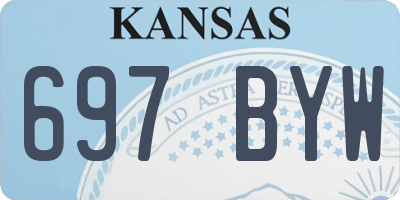 KS license plate 697BYW