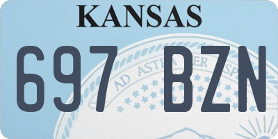 KS license plate 697BZN
