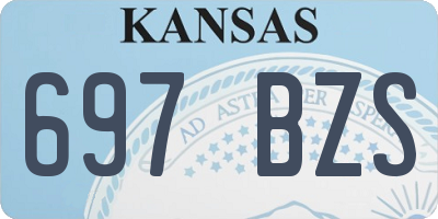 KS license plate 697BZS
