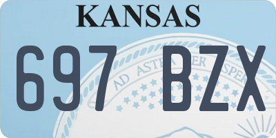 KS license plate 697BZX