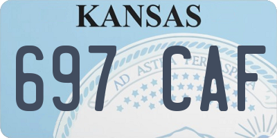 KS license plate 697CAF