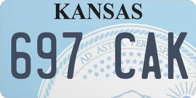 KS license plate 697CAK