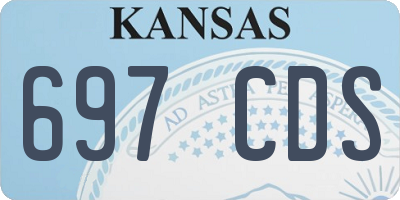 KS license plate 697CDS
