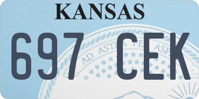 KS license plate 697CEK