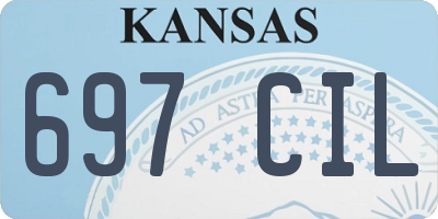 KS license plate 697CIL