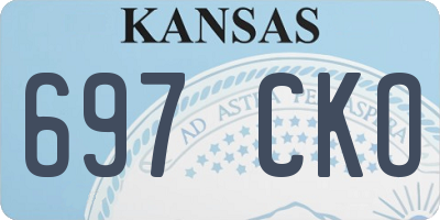 KS license plate 697CKO