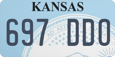 KS license plate 697DDO