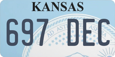 KS license plate 697DEC