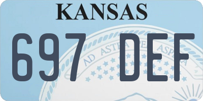 KS license plate 697DEF