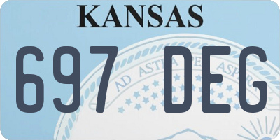 KS license plate 697DEG