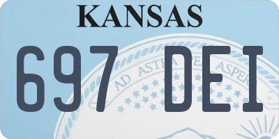 KS license plate 697DEI