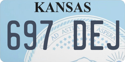KS license plate 697DEJ