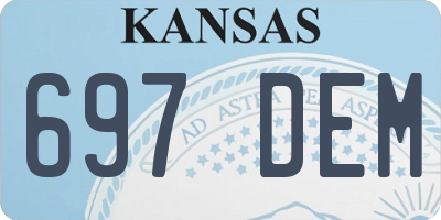 KS license plate 697DEM