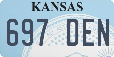 KS license plate 697DEN