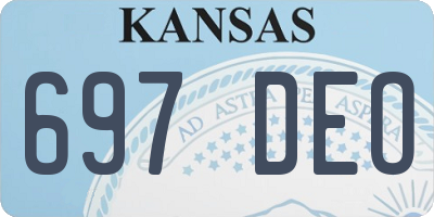 KS license plate 697DEO