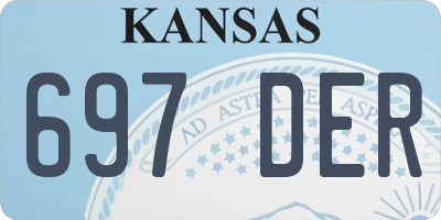 KS license plate 697DER