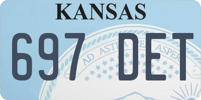 KS license plate 697DET
