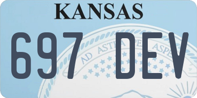 KS license plate 697DEV