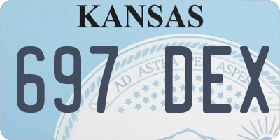 KS license plate 697DEX