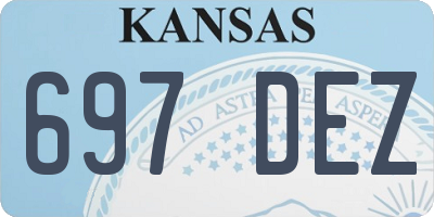KS license plate 697DEZ