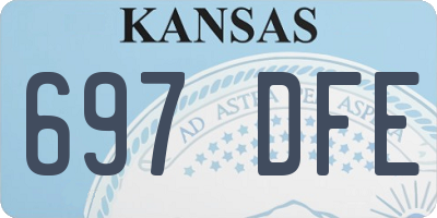 KS license plate 697DFE