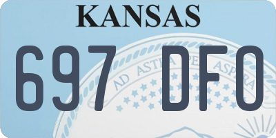 KS license plate 697DFO