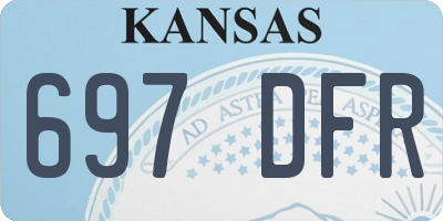 KS license plate 697DFR