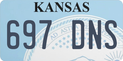 KS license plate 697DNS
