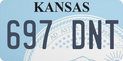 KS license plate 697DNT