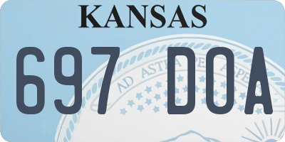 KS license plate 697DOA
