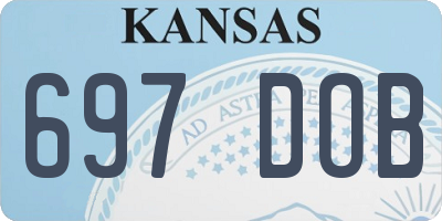 KS license plate 697DOB