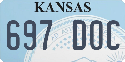 KS license plate 697DOC