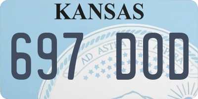 KS license plate 697DOD