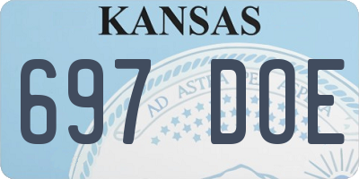 KS license plate 697DOE