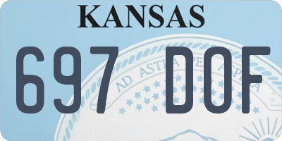 KS license plate 697DOF
