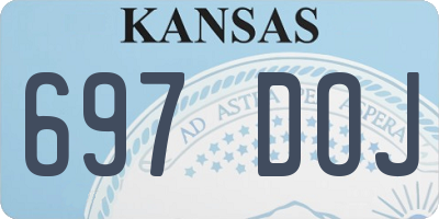 KS license plate 697DOJ