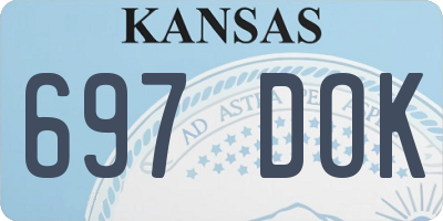 KS license plate 697DOK