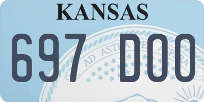 KS license plate 697DOO