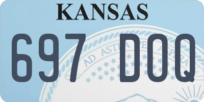 KS license plate 697DOQ