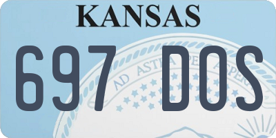 KS license plate 697DOS