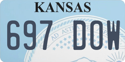 KS license plate 697DOW